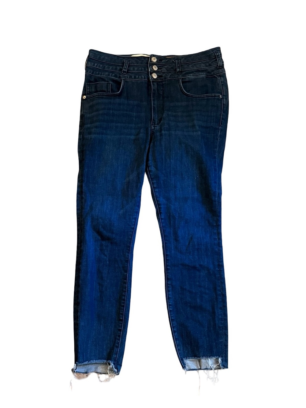 Anthropologie Pilcr Dark Indigo High-Rise Skinny Jeans